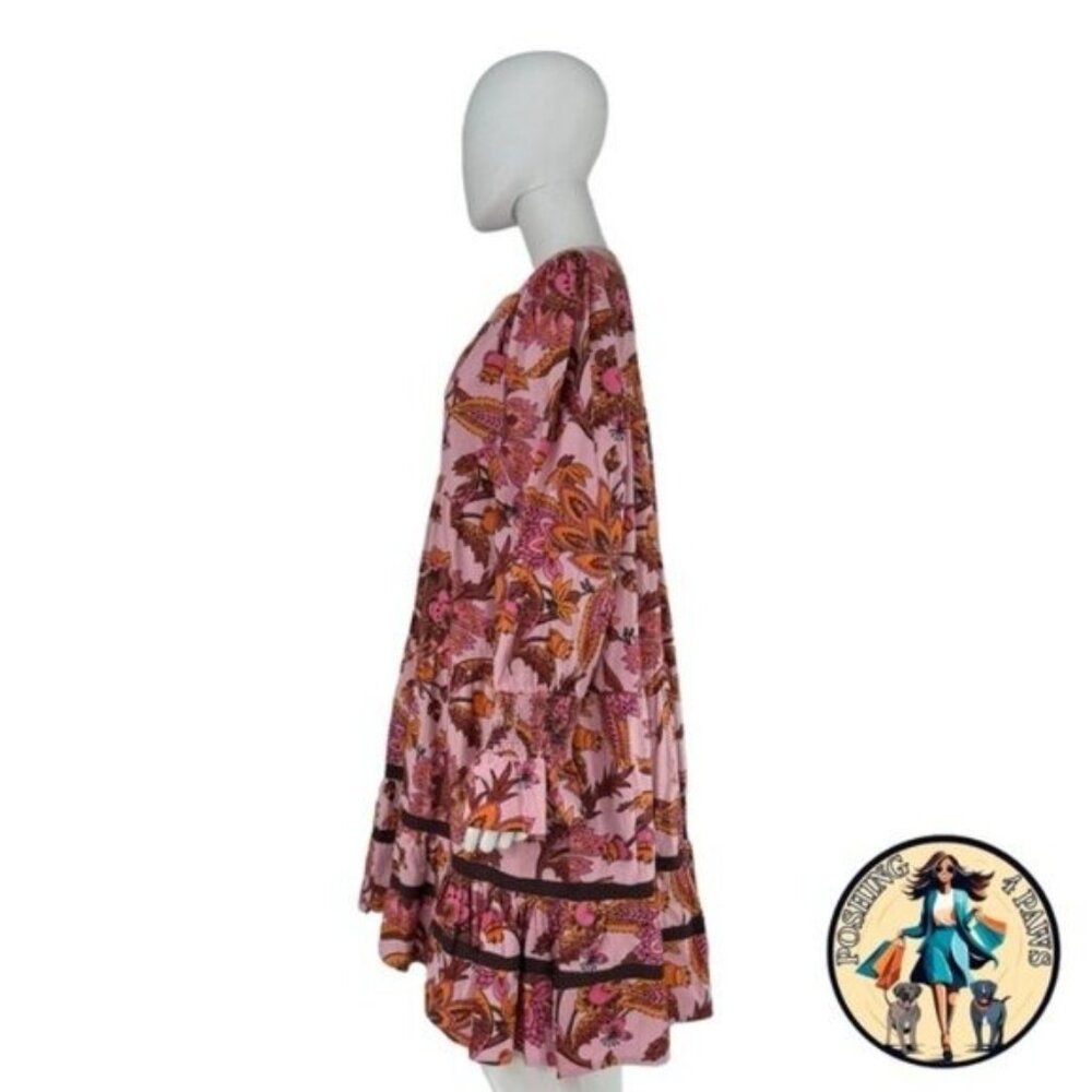 Tuckernuck NEW Pink Paisley Sunset Chintz Kenzo Beach Swim Coverup Size XS - Picture 7 of 8